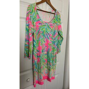 Lilly Pulitzer Beacon Dress Tiki Pink Size XL